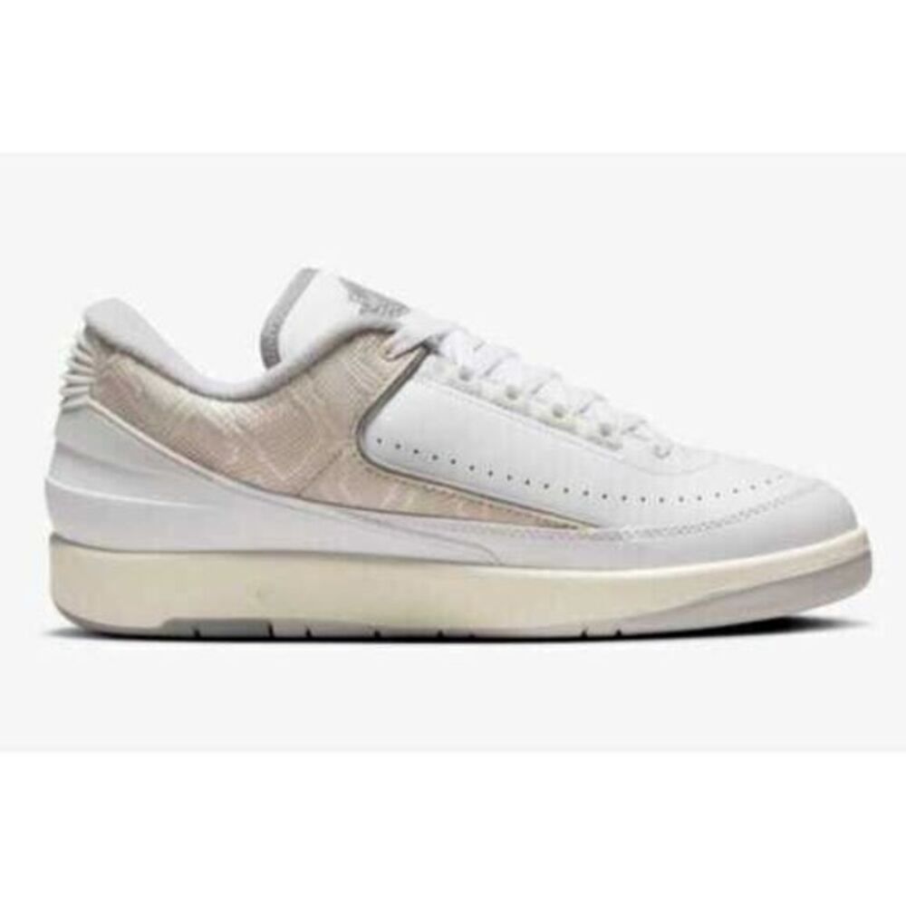 Nike Air Jordan 2 Python Low White/Cement Grey-Sanddrift DV9956-100 Men's SZ 7.5 - Picture 2 of 4